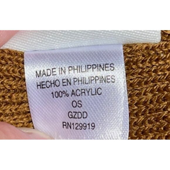 Levis Tan Hero Beanie With Leather Patch 100% Acrylic One Size Fits All NWT - Picture 6 of 6